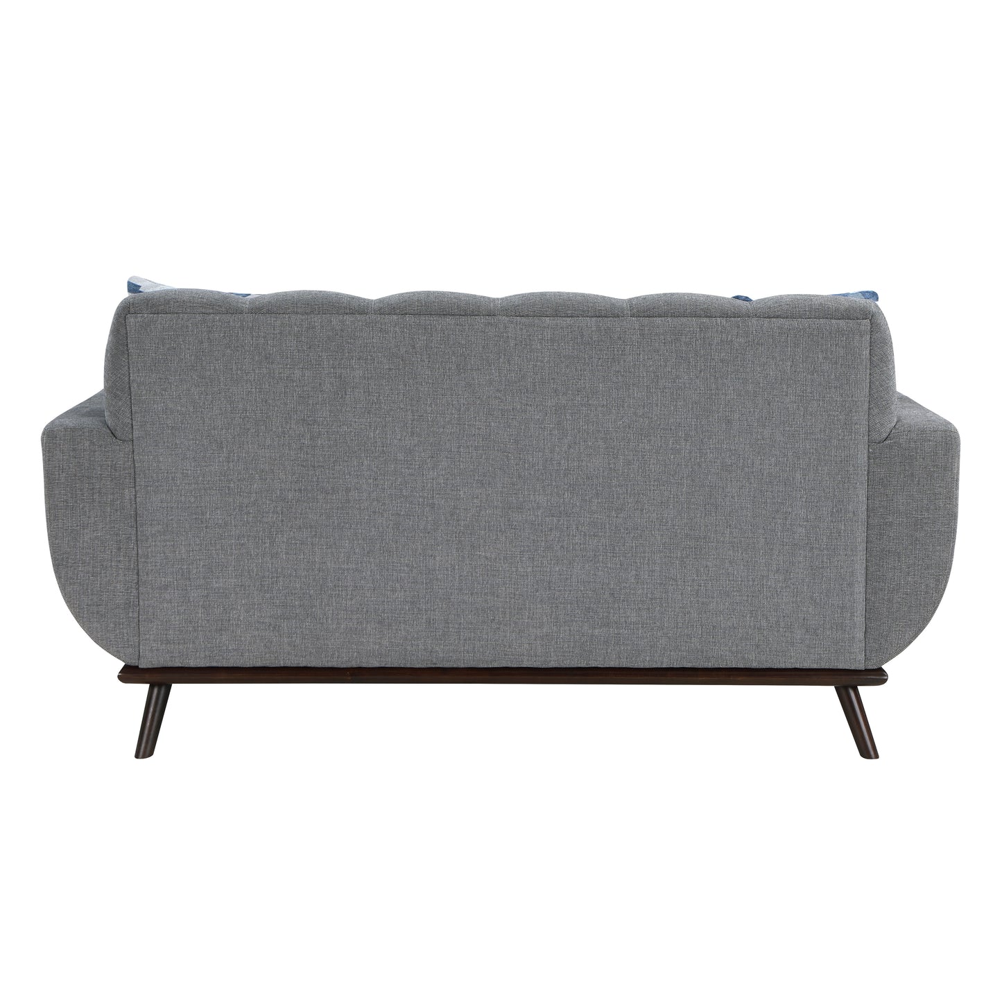 Homelegance Everton Loveseat in Gray Chenille with Reversible Cushions 8341GY-2RV