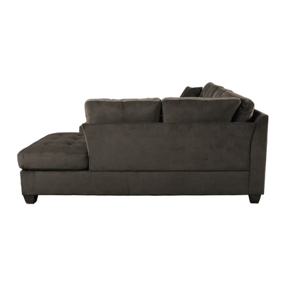 Homelegance Emilio Sectional Sofa in Chocolate 8367CH-3