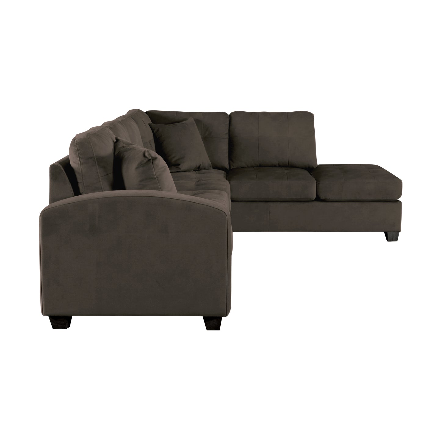 Homelegance Emilio Sectional Sofa in Chocolate 8367CH-3
