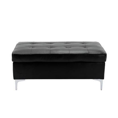 Homelegance Barrington Sectional Sofa in Black 8378BLK-3