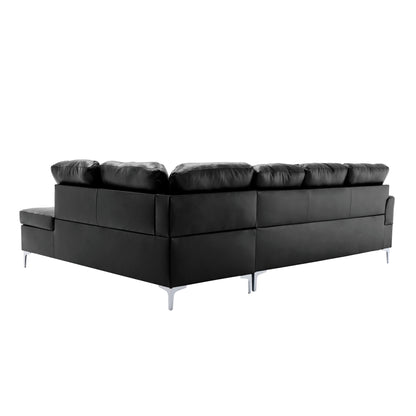Homelegance Barrington Sectional Sofa in Black 8378BLK
