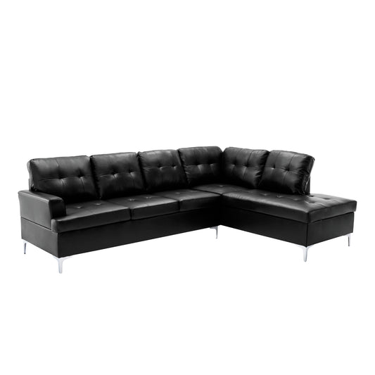 Homelegance Barrington Sectional Sofa in Black 8378BLK