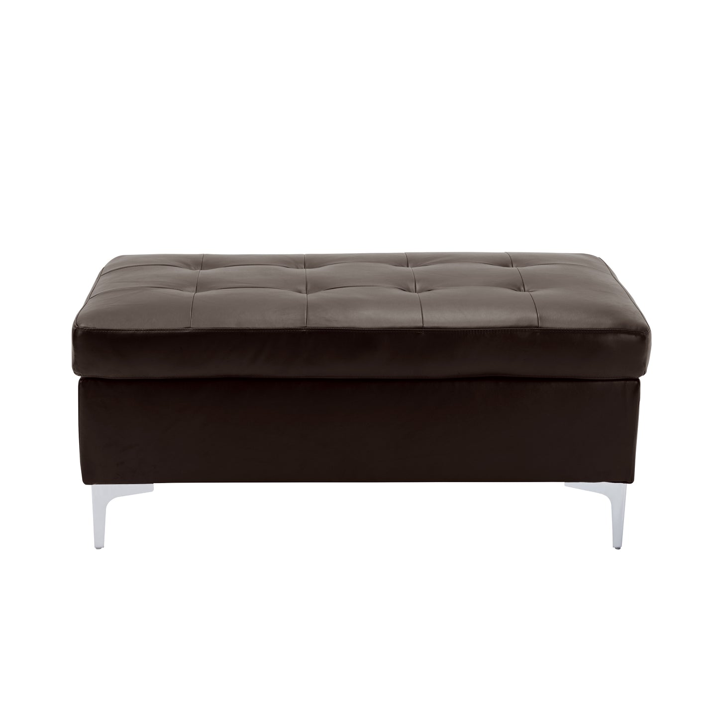 Homelegance Barrington Brown Faux Leather Ottoman Bench 8378BRW-4