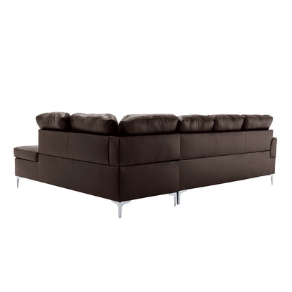 Homelegance Barrington Sectional Sofa in Brown 8378BRW