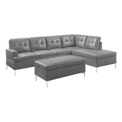 Homelegance Barrington Sectional Sofa in Gray 8378GRY-3