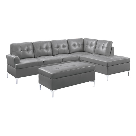 Homelegance Barrington Sectional Sofa in Gray 8378GRY-3