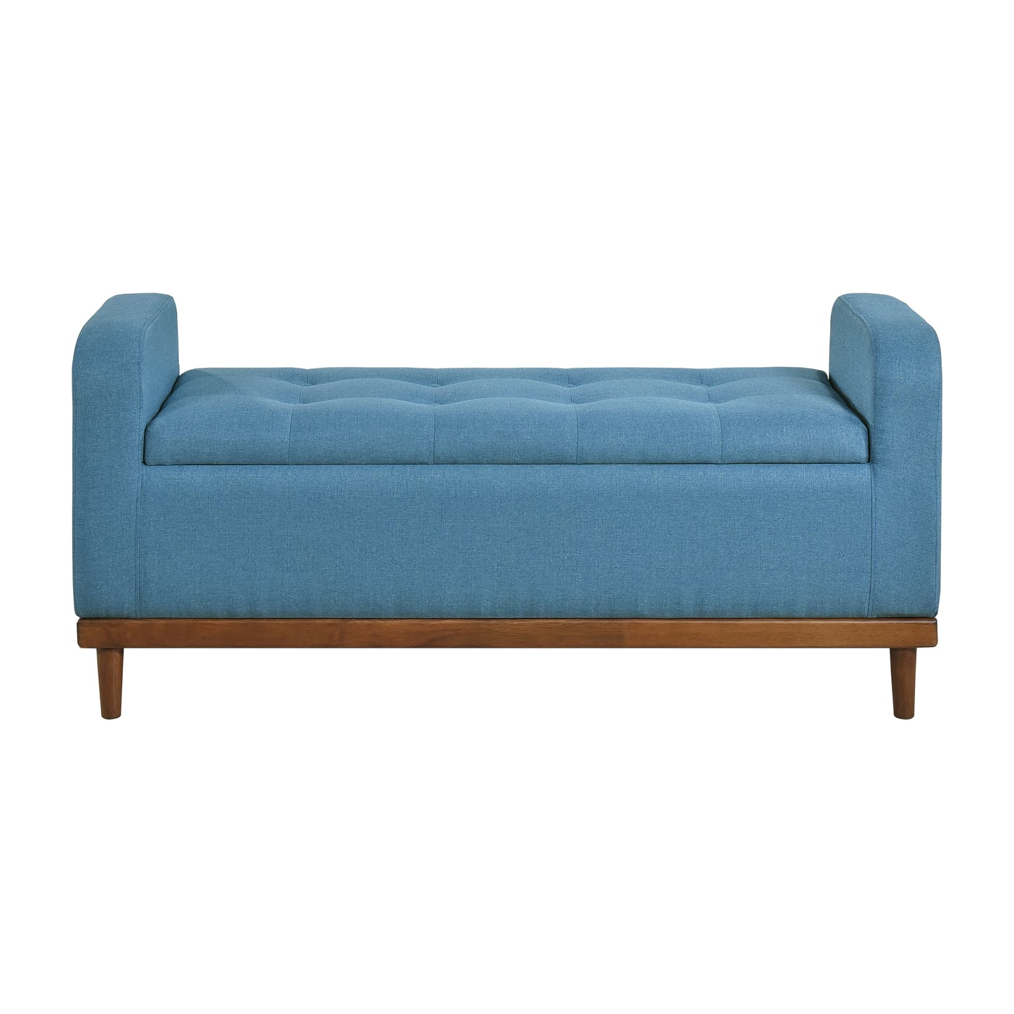 Homelegance Brigitte Storage Bench in Blue Textured Fabric 4590BU