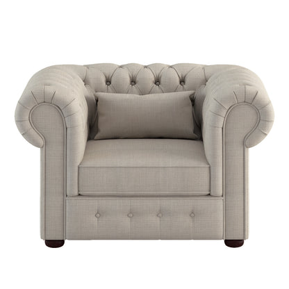 Homelegance Savonburg Accent Chair in Textured Beige with Button Tufting 8427-1