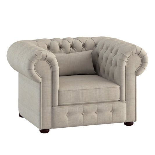 Homelegance Savonburg Accent Chair in Textured Beige with Button Tufting 8427-1