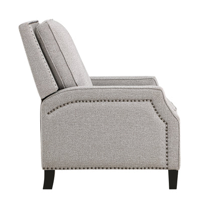 Homelegance Berenson Reclining Chair in Coconut Chenille Fabric 8504CCN-1
