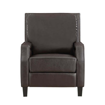 Homelegance Berenson Reclining Chair Dark Brown Faux Leather 8504DBR-1