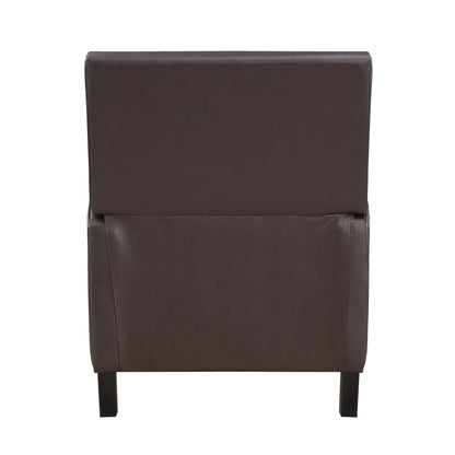 Homelegance Berenson Reclining Chair Dark Brown Faux Leather 8504DBR-1