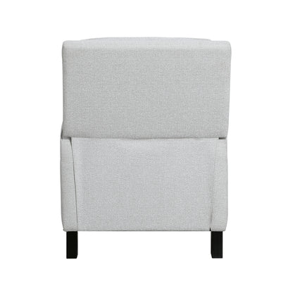 Homelegance Berenson Reclining Chair in Gray Chenille with Nailhead Trim 8504FGY-1