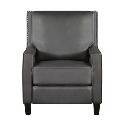 Homelegance Berenson Reclining Chair in Gray Faux Leather 8504GRY-1