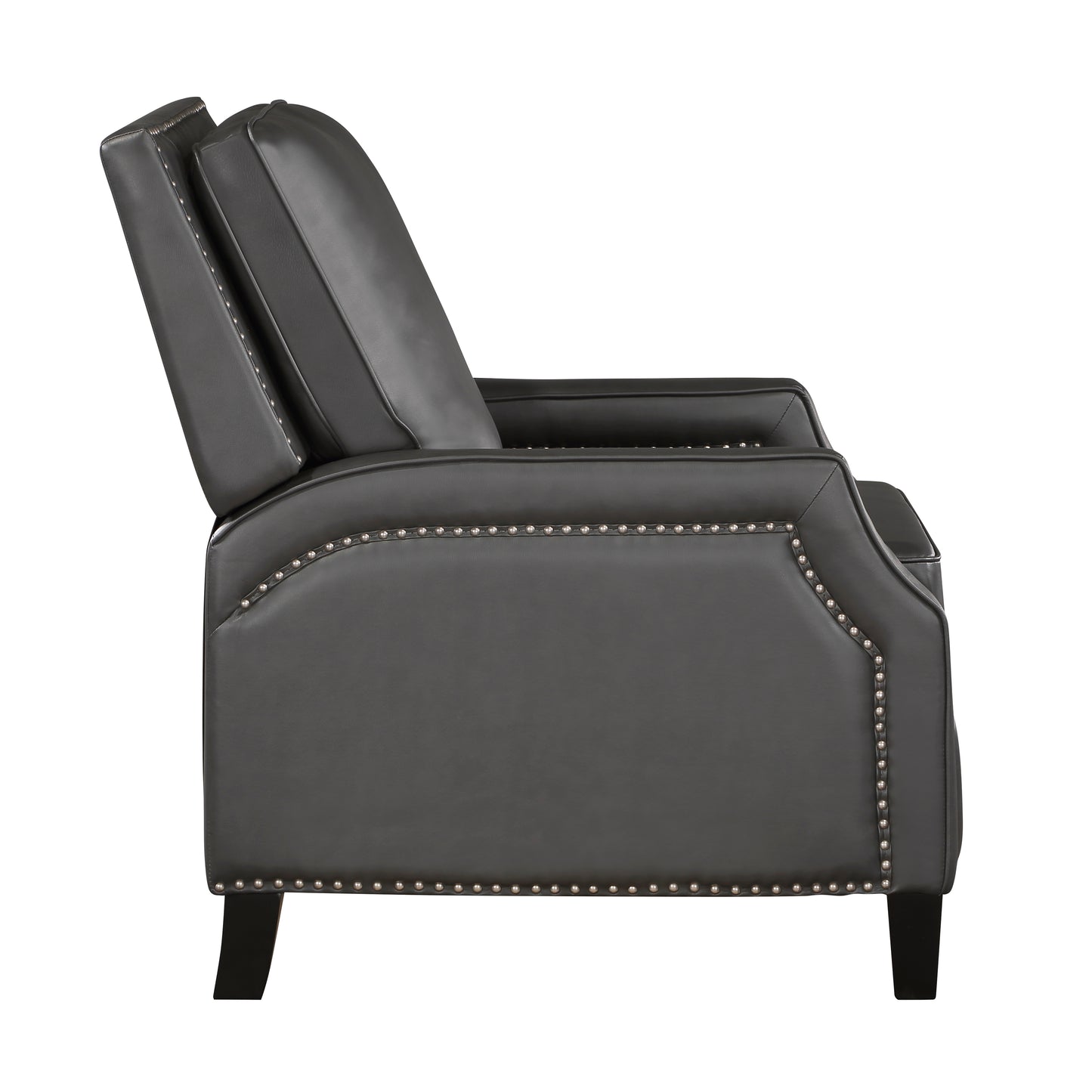 Homelegance Berenson Reclining Chair in Gray Faux Leather 8504GRY-1