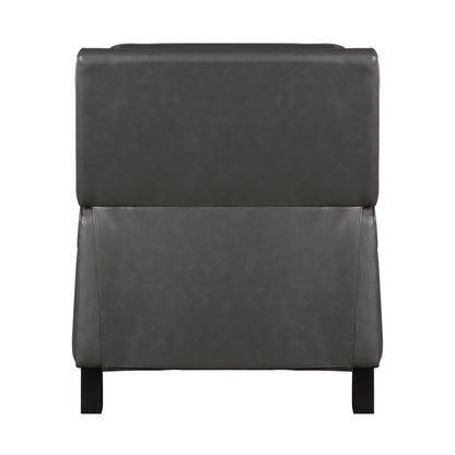 Homelegance Berenson Reclining Chair in Gray Faux Leather 8504GRY-1