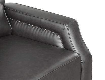 Homelegance Berenson Reclining Chair in Gray Faux Leather 8504GRY-1