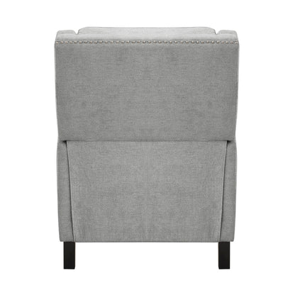 Homelegance Banks Reclining Chair in Textured Gray Fabric 8505GY-1