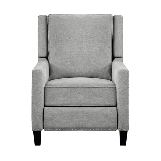 Homelegance Banks Reclining Chair in Textured Gray Fabric 8505GY-1