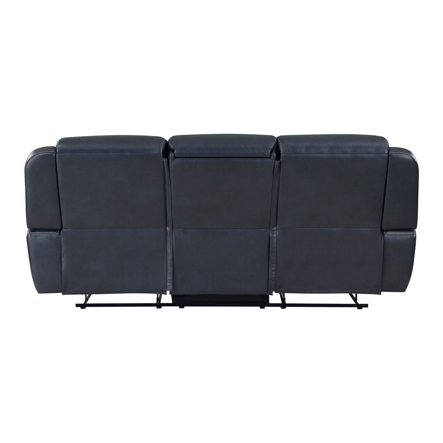 Homelegance Littleton Blue Faux Leather Dual Reclining Sectional Sofa 8516BU-3
