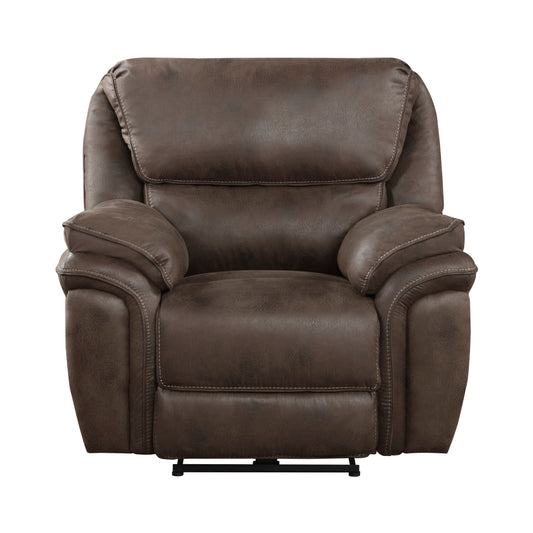 Homelegance Proctor Reclining Chair Power Recliner in Brown 8517BRW-1PW