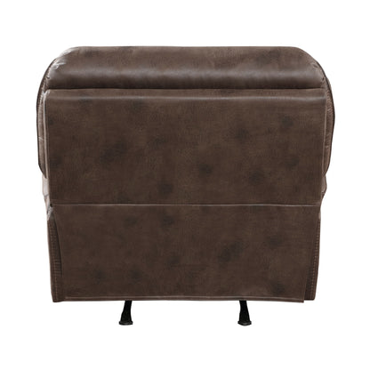 Homelegance Proctor Reclining Chair Rocker in Brown Polished Microfiber 8517BRW-1
