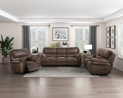 Homelegance Proctor Reclining Chair Power Recliner in Brown 8517BRW-1PW