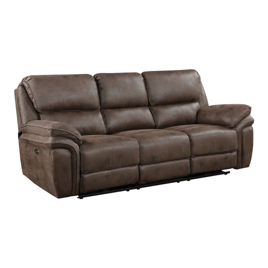 Homelegance Proctor Sectional Sofa in Brown Polished Microfiber 8517BRW-3PW