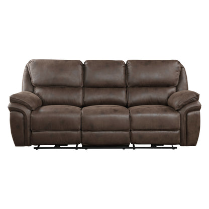 Homelegance Proctor Sectional Sofa in Brown Polished Microfiber 8517BRW-3PW