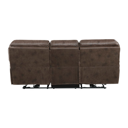 Homelegance Proctor Sectional Sofa in Brown Polished Microfiber 8517BRW-3PW