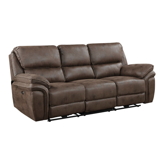 Homelegance Proctor Sectional Sofa in Rich Brown Polished Microfiber 8517BRW-3