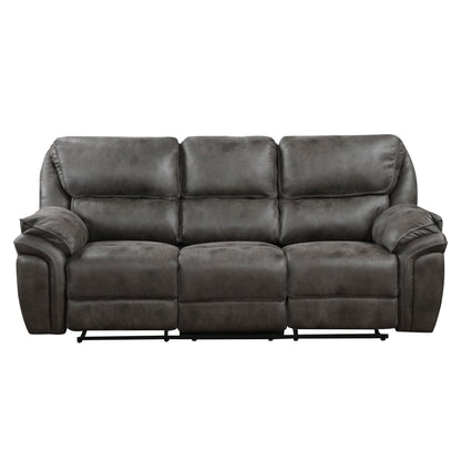 Homelegance Proctor Gray Sectional Sofa with Dual Reclining Comfort 8517GRY-3