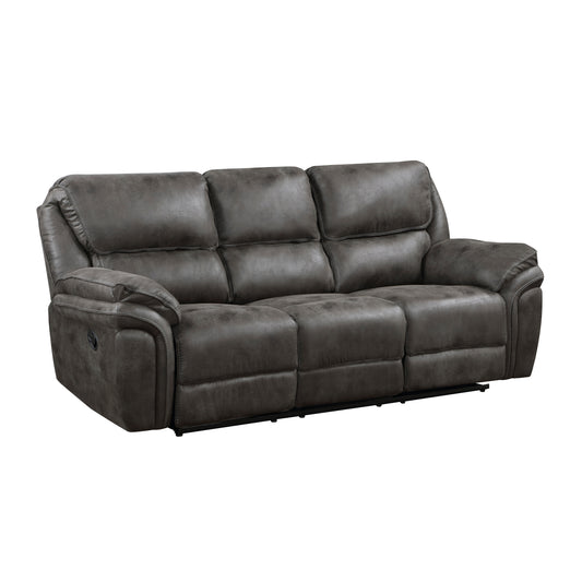 Homelegance Proctor Gray Sectional Sofa with Dual Reclining Comfort 8517GRY-3