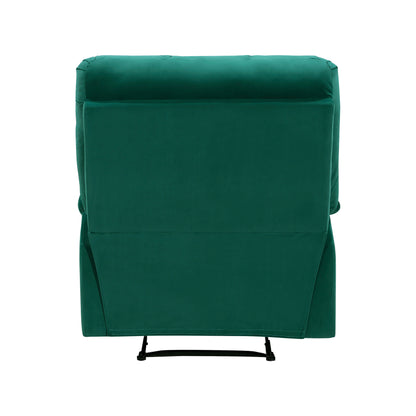 Homelegance Colin Reclining Chair in Green Velvet with Tab Pull Motion 8525GN-1
