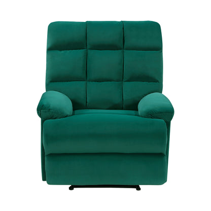 Homelegance Colin Reclining Chair in Green Velvet with Tab Pull Motion 8525GN-1