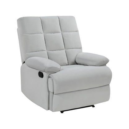 Homelegance Colin Reclining Chair in Light Gray Velvet 8525LG-1