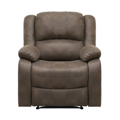 Homelegance Fairview Reclining Chair in Brown Polished Microfiber 8526BR-1