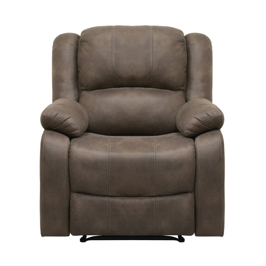 Homelegance Fairview Reclining Chair in Brown Polished Microfiber 8526BR-1