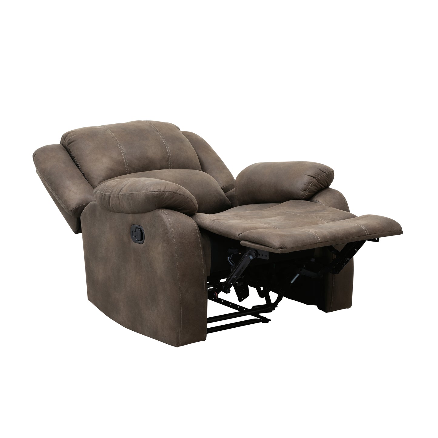 Homelegance Fairview Reclining Chair in Brown Polished Microfiber 8526BR-1