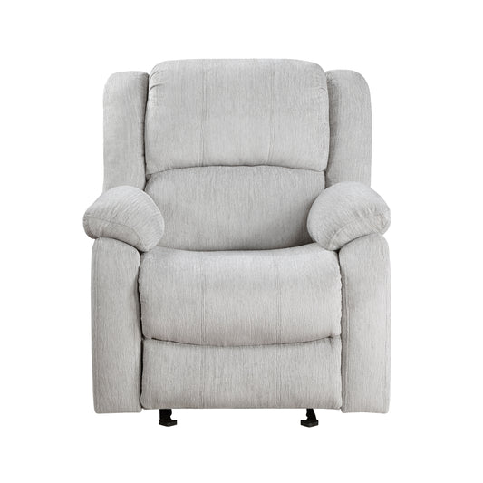 Homelegance Fairview Glider Recliner Chair in Gray Chenille 8526CN-1GD