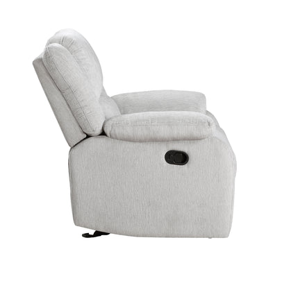 Homelegance Fairview Glider Recliner Chair in Gray Chenille 8526CN-1GD