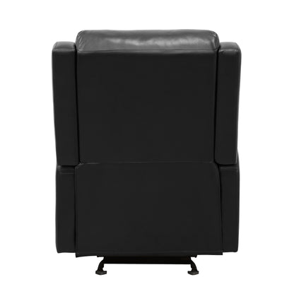 Homelegance Durant Glider Recliner Chair in Black Faux Leather 8527BLK-1GD