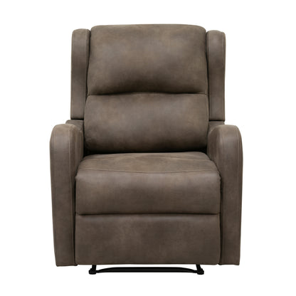 Homelegance Durant Reclining Chair in Brown Polished Microfiber 8527BRW-1
