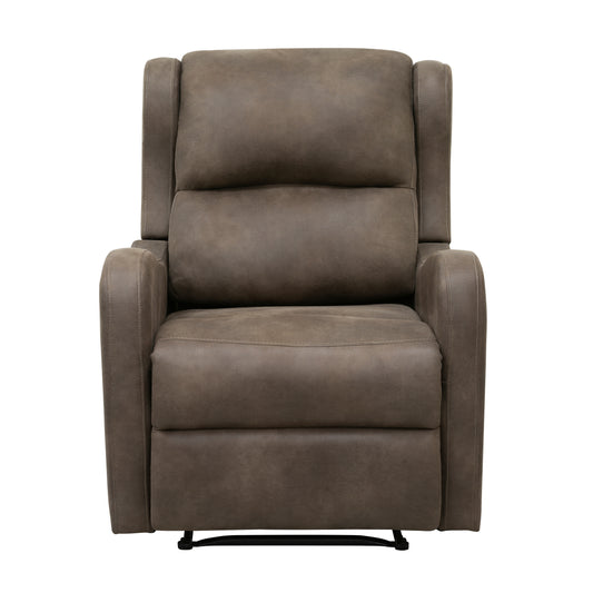 Homelegance Durant Reclining Chair in Brown Polished Microfiber 8527BRW-1