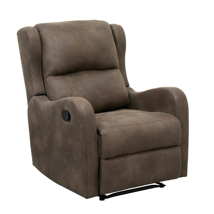 Homelegance Durant Reclining Chair in Brown Polished Microfiber 8527BRW-1