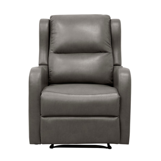 Homelegance Durant Reclining Chair in Gray Faux Leather 8527GRY-1