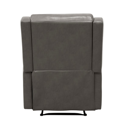 Homelegance Durant Reclining Chair in Gray Faux Leather 8527GRY-1