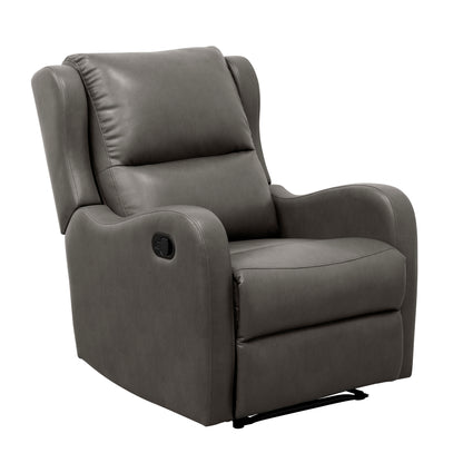 Homelegance Durant Reclining Chair in Gray Faux Leather 8527GRY-1