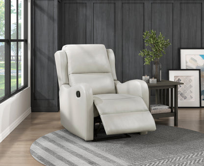 Homelegance Durant Reclining Chair in Taupe Faux Leather 8527TPE-1