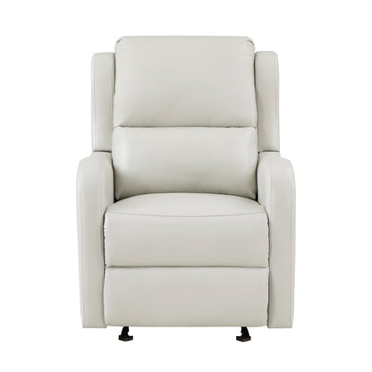 Homelegance Durant Glider Recliner Chair in Taupe Faux Leather 8527TPE-1GD
